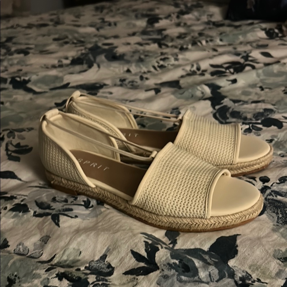 Esprit Women's Cream Espadrille Sandals - Sz 7.5